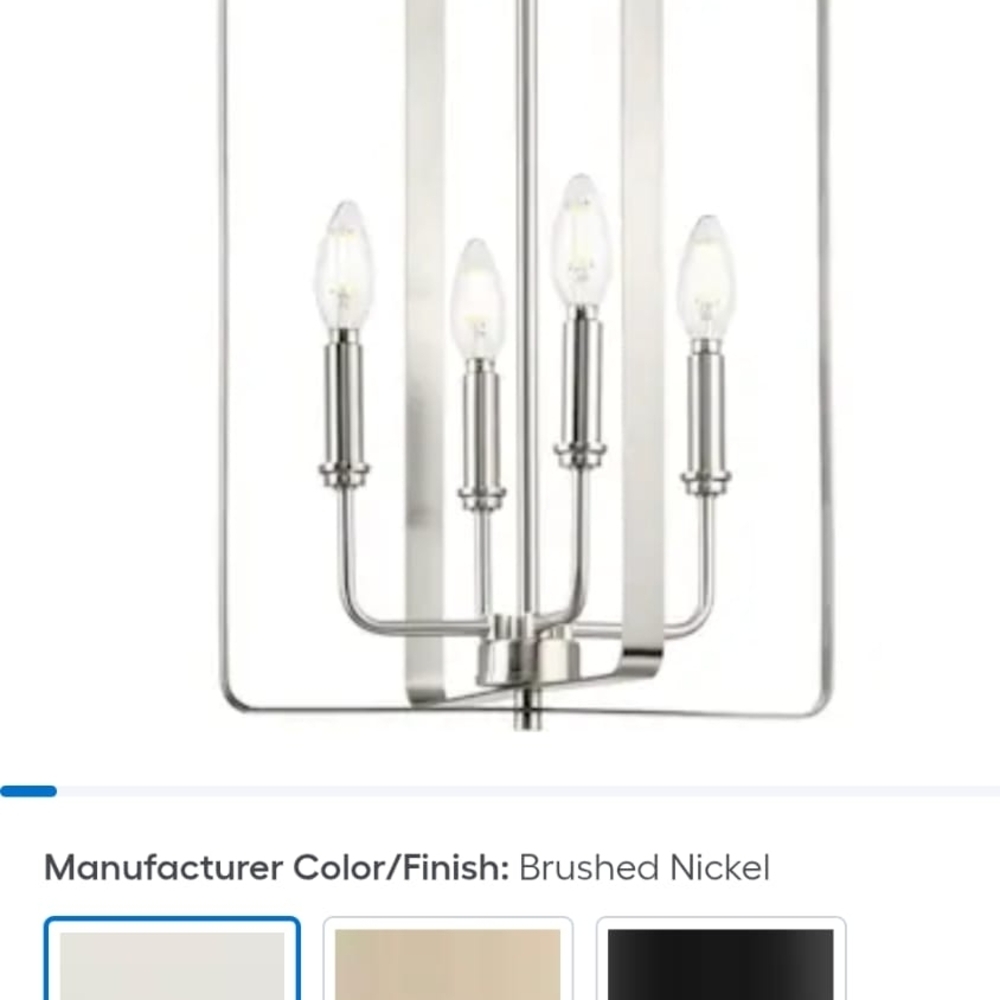 Modern Brushed Nickel Chandelier
